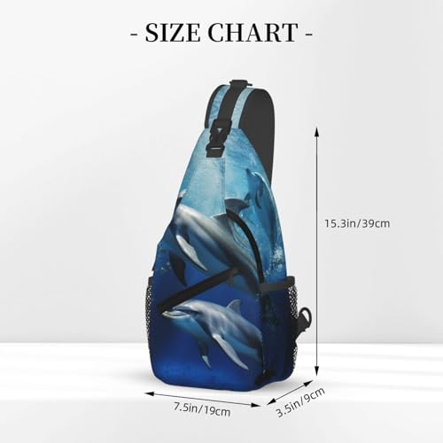 Bolso cruzado deportivo para hombres y mujeres negro miniatura 3