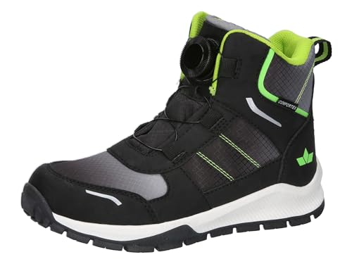 Lico Unisex Kinder Akima Winterstiefel, Schwarz Grau Lemon, 39 EU
