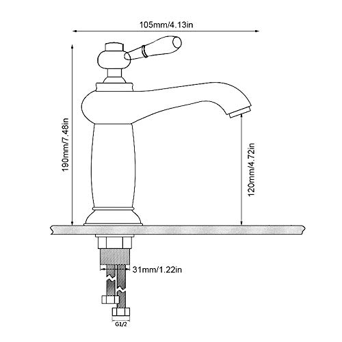 Grifo-Lavabo-Vintage-Estilo-Antiguo-Monomando-Griferia-MezcladorGrifo-de-Cuenca-Individual-de-control-Rustico-Bano