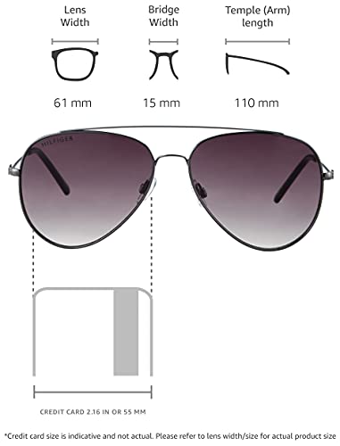 Image of Tommy Hilfiger Men's Non-Polarized Metal Aviator Sunglasses