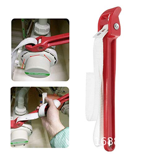 Pipe Strap Wrench,12-inch Capacity Adjustable Strap Wrench