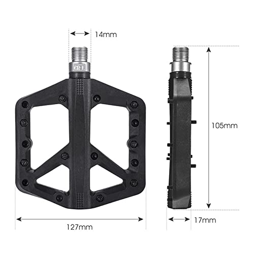 Bicycle Pedal Ultralight Nylon Pedals 2 Sealed Bearings Fit For Moutain Bike Multicolor Pedals Bike Accessorie Modified Parts (Color : 093 Orange) #TOP1