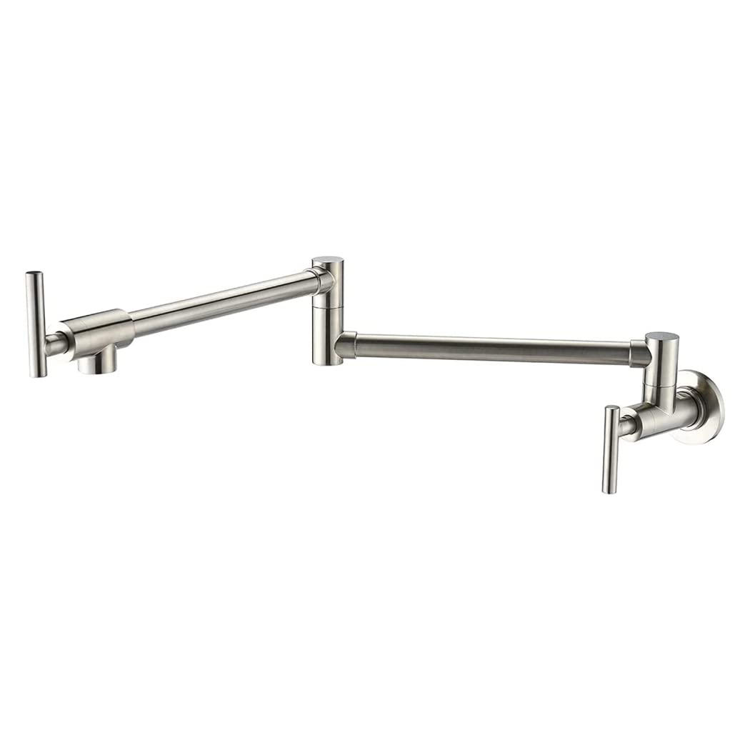 Robinet en laiton à un trou avec finitions soignées en nickel brossé durable