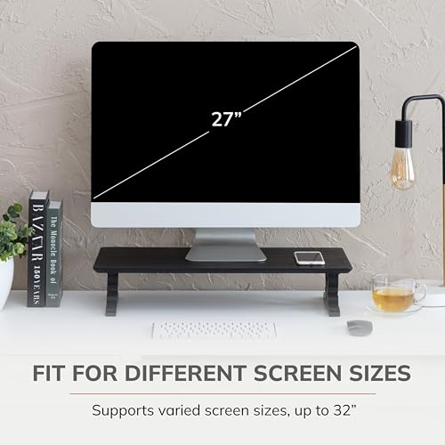Image of Anji Mountain Monitor Stand - Desktop Organizer & Laptop Riser, Ergonomic Monitor Riser, Space-Saving Monitor Stand for Desk, Durable Construction, Easy Assembly, Ideal for Home & Office