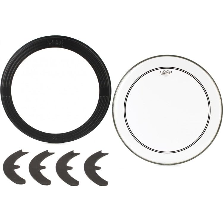 Remo Powerstroke P3 Clear Bass Drumhead - 22 inch with Sub Muff'l-picture-30