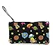 Cartera de Lona Space Alien Canvas Coin Purse for Women Make Up Bag Fashion Travel Toiletry Bag