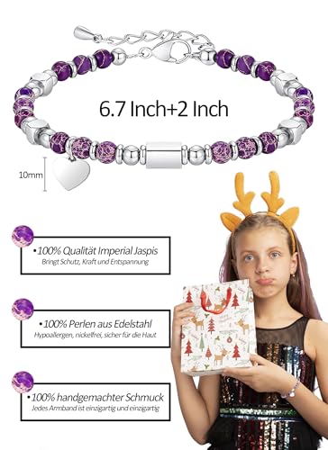 Image of 2026 Graduation Gifts for Girls, Her, Kids Natural Gemstone Bracelets for Girls Daughter Granddaughter Niece Sister Teenager Girl Birthday Gifts Idea