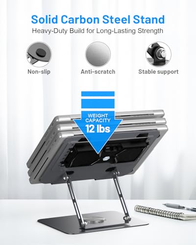 Image of Metfut Laptop Cooling Pad with Detachable Fan & Cooler,360 Rotation Base