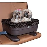 Pet Gear Booster Seat for Dogs/Cats, Removable Washable Comfort Pillow + Liner, Safety Tethers Included, Installs in Seconds, No Tools Required, Chocolate/Swirl, 20"