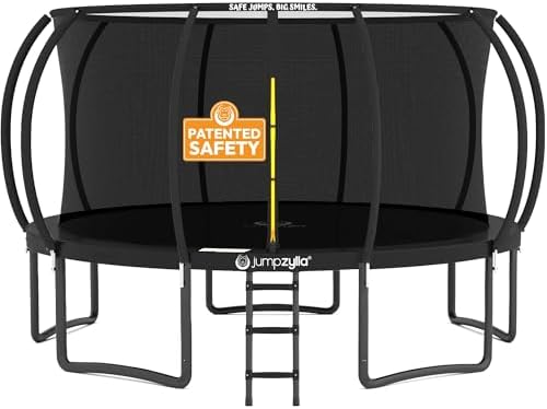 Jumpzylla Outdoor Trampoline with Net for Kids 8FT 10FT 12FT 14FT 15FT 16FT