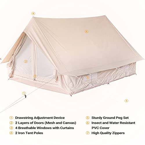Carpa tipo yurt para 3-4 personas resistente al agua miniatura 6