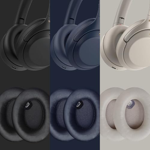 Almohadillas de repuesto para auriculares Sony WH-1000XM4, cojines para orejas, cubiertas para auriculares con cuero proteico suave (dorado) miniatura 6