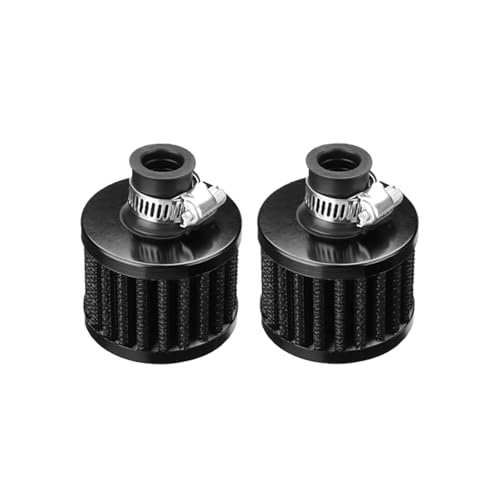 2Pcs Air Filter Breather, 12mm Mini Turbo Air Intake Vent Filter Cleaner for Car and Motorcycle