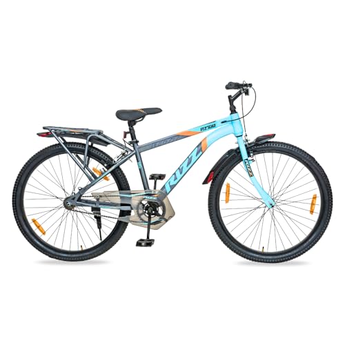 Image of Rizz RZ100 26T Bicycle | Steel Frame | Comfort Seat | Anti-Skid Tyres | Adjustable Handlebar | 10+ Years (Cyan)