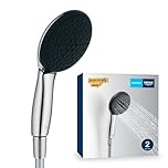GROHE Vitalio Start 110 - Shower Set (Round 11 cm Hand Shower 2 Sprays: Rain & Jet, Anti-Limescale System, Silicone Ring, Water Saving, Shower Hose 1.5 m, Universal Mounting System), Chrome, 26972001