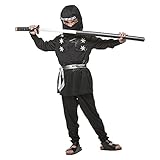 Eraspooky Halloween Ninja Costume Boys Black Assassin Kids Costume Fancy Dress