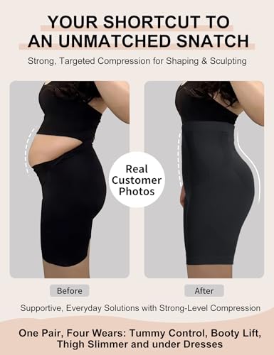 Image of Sarin Mathews Women's Tummy Control Shapewear Shorts High Waisted Body Shaper for Thigh Slimming Underwear Girdle