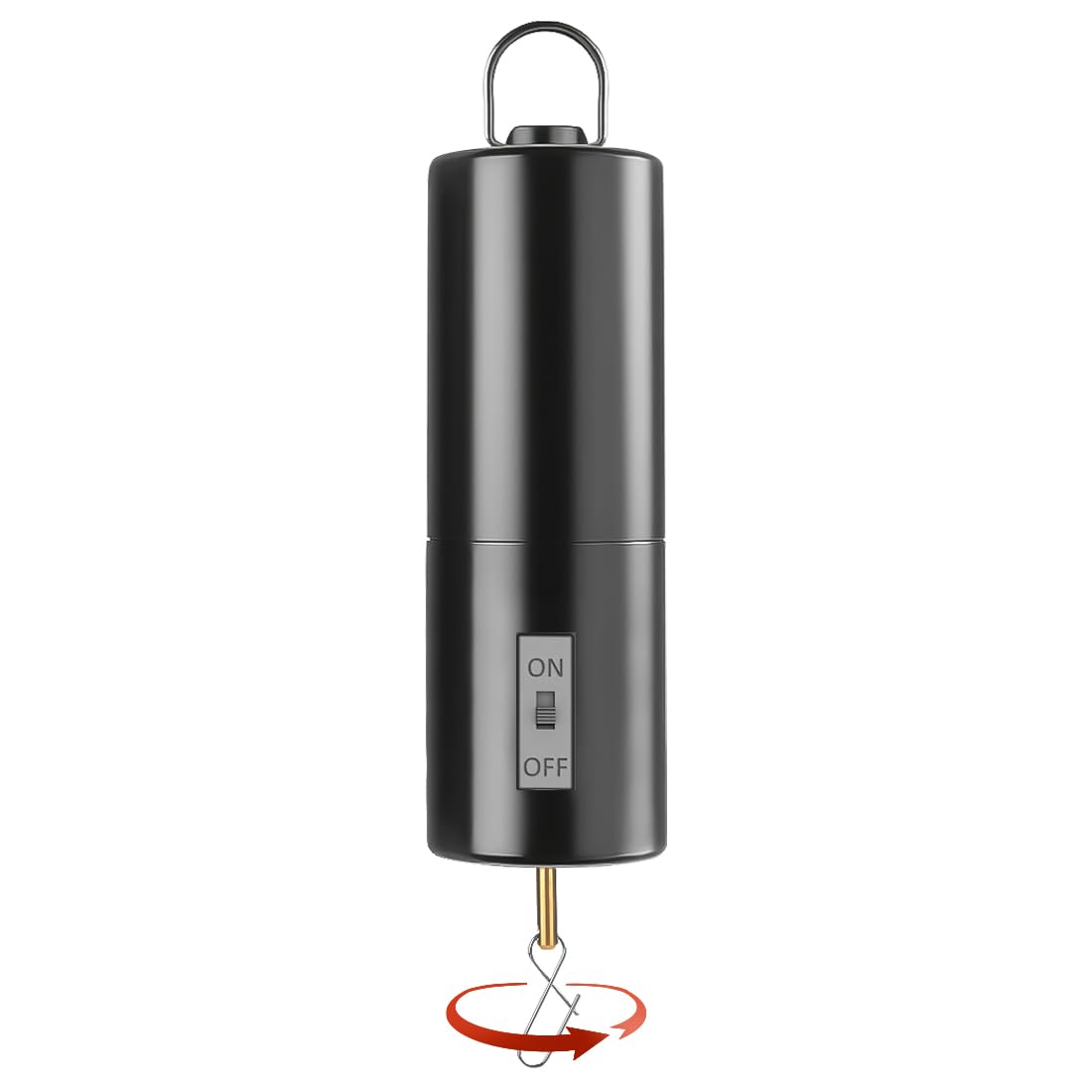 H&D HYALINE & DORA Hanging Black Rotating Motor Wind Spinner Motor Mobile Battery Operated Motor Multi-Purposes Rotatable Hook for Garden Decoration Accessory Supplies(Not Included Battery)-image-2