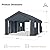 MFSTUDIO Outdoor Carport 13x24 ft, Portable Storage Sheds Shelter Garages Heavy Duty Canopy with Rolled up Zipper Doors and Sidewalls, Outside Utility Shed Garage Car Tent for Boat Truck and Tools