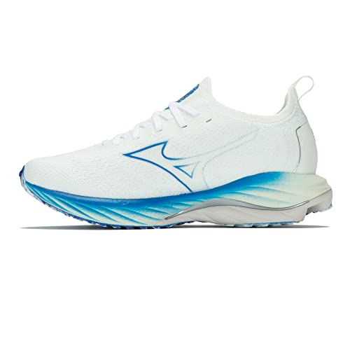 Mizuno Herren Wave Neo Wind Laufschuhe, Undyed White Peace Blue, 44.5 EU