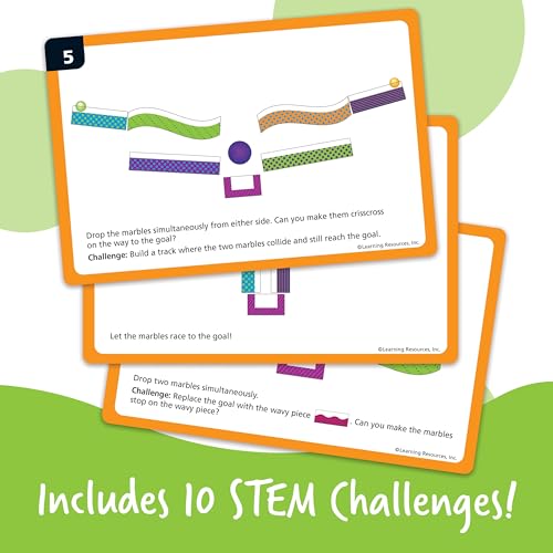 image for Learning Resources Tumble Trax Magnetic Marble Run, STEM Toy, 28 Piece