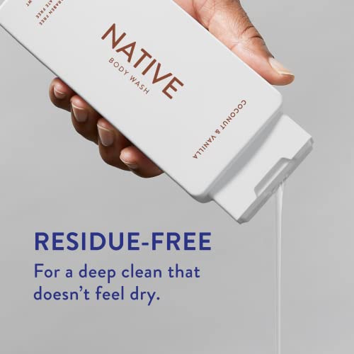 Native Body Wash Natural Body Wash For Women, Men | Sulfate Free, Paraben Free, Dye Free, With Naturally Derived Clean Ingredients Leaving Skin Soft And Hydrating, Coconut & Vanilla 18 Oz - 2 Pk #TOP4