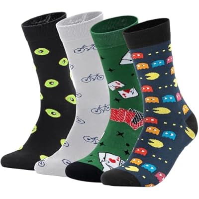 4 Pares de Calcetines hombre divertidos-Calcetines de dibujos con estampados graciosos como regalos originales para hombres-talla 40-45 (FR/ES, Números, 40, 46, Regular, Regular, COMECOCOS) | Ya disponible en tu tienda friki favorita! En mundofriki.es! 4 Pares de Calcetines hombre divertidos-Calcetines de dibujos con estampados graciosos como regalos originales para hombres-talla 40-45 (FR/ES, Números, 40, 46, Regular, Regular, COMECOCOS) | Ya disponible en tu tienda friki favorita! En mundofriki.es!