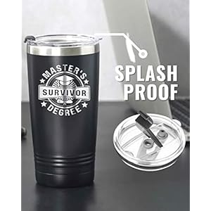 Onebttl Master Graduation Gifts 2025 - Master's Survivor, Funny Graduation Gifts for Him as Party Supplies, Graduation Decorations, Back to School, 20oz Insulated Stainless Steel Tumbler with Lid Onebttl Master Graduation Gifts 2025 Masters Survivor Funny Graduation Gifts for Him as Party Supplies Graduation Decorations Back to School 20oz Insulated Stainless Steel Tumbler with Lid