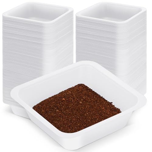 Image of Sherr 5 Pack 330ml Weigh Boats Bulk Anti Static White Pans Plastic Square Easy Pour Boats Weighing Trays for Capsule Filling, Lab Dish, Powder, Liquid, Food, Sample Container