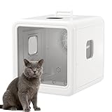 ❤【Capacità extra large da 70 litri】: la capacità dell'asciugatrice automatica per animali domestici è di 70 litri, adatta a 2 cani di piccola taglia o gatti. Non solo offre spazio sufficiente per gli animali domestici per muoversi, ma soddisfa anche le esigenze di diversi tipi di animali domestici (gatti e cani di piccola taglia), contribuendo così a ridurre la loro ansia e paura. Un'asciugatrice per animali domestici indispensabile per appartamenti o case con più animali domestici.