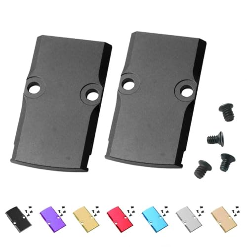 BZGREEN Paquete de 2 placas de cubierta RMR para diapositivas de corte Glock 17, 19, 26, aluminio anodizado, color negro