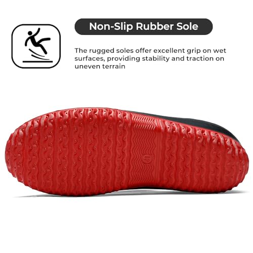 Rojeam Mens Rain Boots Waterproof Womens Work Clog Outdoor Garden Shoes3