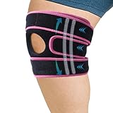 King Mills Extra Large Knee Brace Support to Knee Pain, Arthritis or Meniscus Tear. Adjustable Plus Size Knee Brace for Women and Men, Adult 4XL, Purple Black.