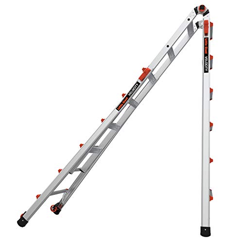 Little Giant Ladders, Velocity with Wheels, M26, 26 Ft, Multi-Position Ladder, Aluminum, Type 1A, 300 lbs weight rating, (15426-001)