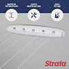 Strata 5-Line Retractable Indoor Clothesline, Adds 51 Feet of Drying Space, Wall Mounted Clothes Line, Easy to Install Retractable Laundry Line, Adjustable Indoor Clothesline for Air Drying Clothes