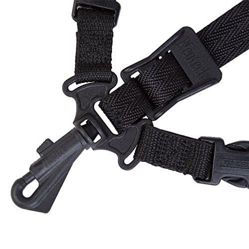 neotech soft harness  padded shoulder harness with adjustable strap hook swivel hook for saxophone baritone amp clarinet strap  regular - black - made in the usa