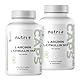 Nutri + Arginin Citrullin Kapseln - 360 Caps hochdosiert + vegan - 3000 mg L-Citrullin Malat + L-Arginin Base - Premiumqualität ohne + Zusätze