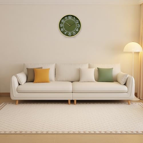 Image of HZDHCLH 12 Inch Modern Wall Clock Battery Operated Silent Non Ticking