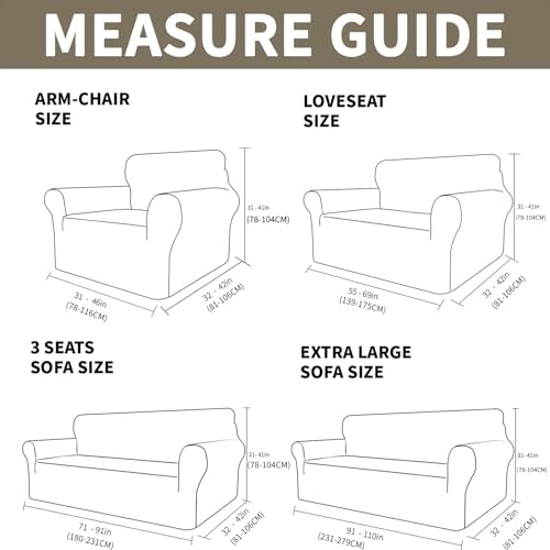 Housses de canapé extensible extra large en velours kaki premium
