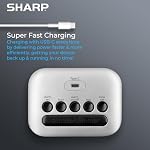 Sharp USB C Charging Alarm Clock product photo