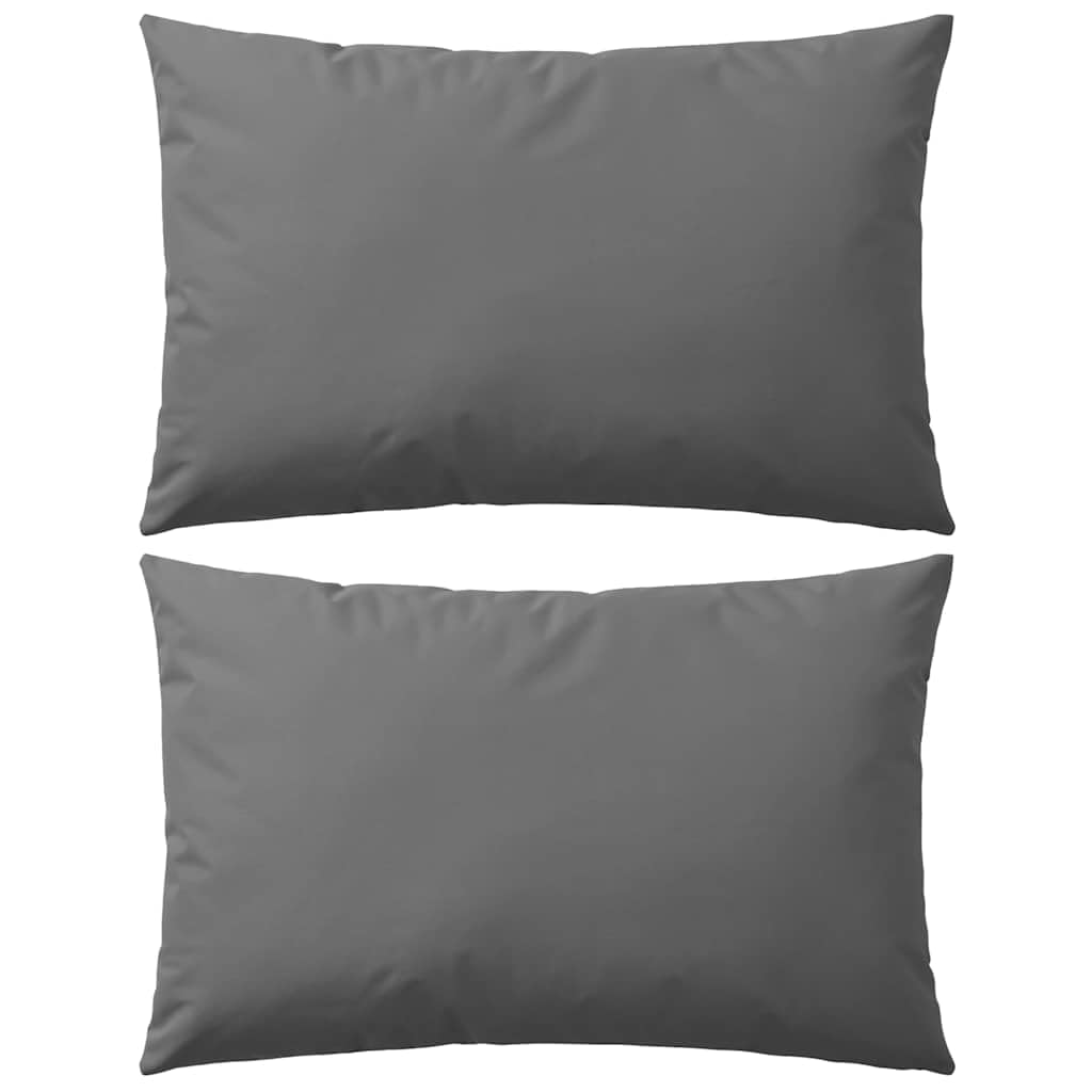 vidaXL 2X Cojines de Exterior 60x40cm Gris Almohada Muebles Jardín Decoración