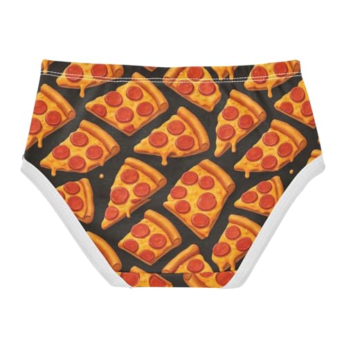 Joisal Cartoon Slices Pizza Black Cute Panties Girl Toddlers Underwear Floral Cotton Designer Undies Kids Briefs 2t2