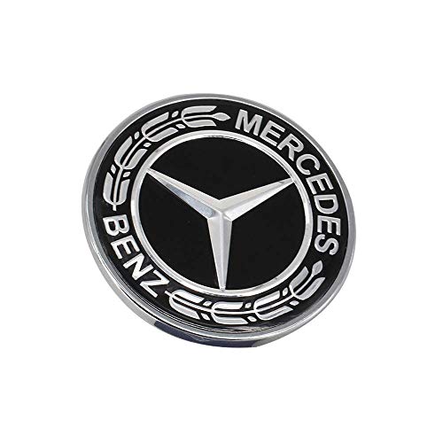 image for Sparkle-um 57MM Chrome Mercedes Benz Logo Flat Hood Star Emblem Badge 