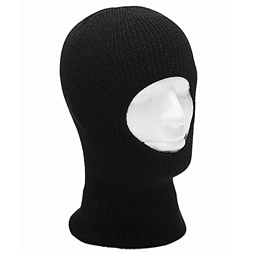 Face Hood Ninja Stealth Military one hole face masks (Black) 100% Acrylic