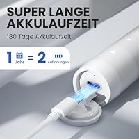 Oclean Flow Elektrische Zahnbürste, Schallzahnbürste mit 180 Tage Akkulaufzeit, 5 Putzmodi Zahnbürste Elektrisch IPX7 Sonic Electric Toothbrush mit DuPont Zahnbürstenkopf, Timer (Weiß) – Ansicht 2