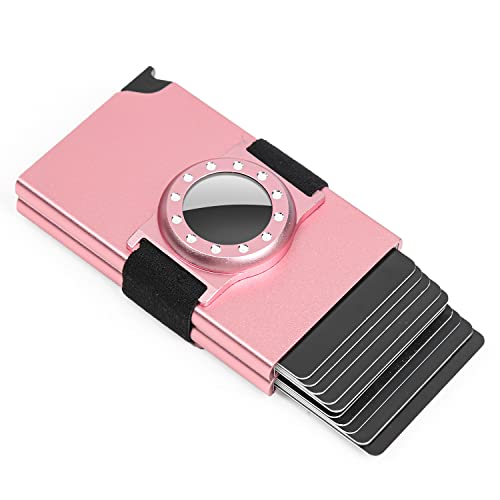 Airtag Wallet for Women Pop Up Card Holder, Twin Aluminum Womens Wallets with Credit Card Slots, Womens Double Compact Wallet, Minimalist Metal Wallet for Women2