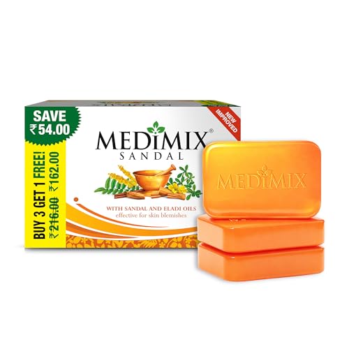 Medimix Sandal Bathing Bar | With Sandal And Eladi Oil - 125G | Free | Effective For Skin Blemishes