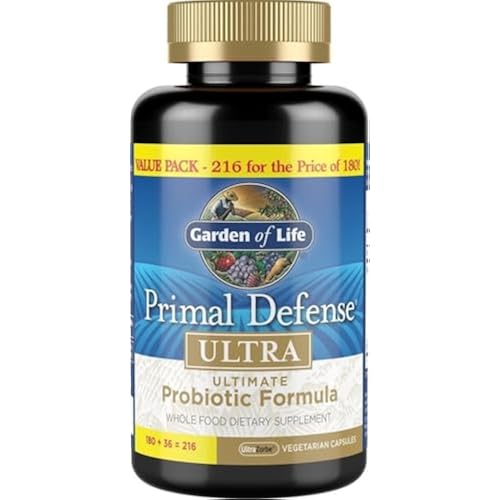 Garden of Life Primal Defense Ultra, 15 Billion CFU Plus HSOs, 216 Capsules