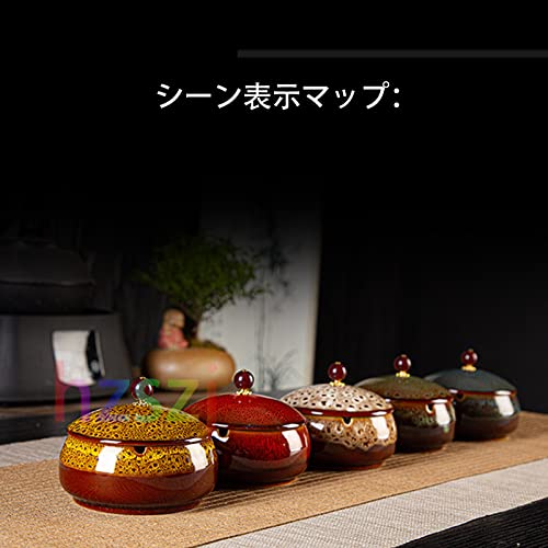 灰皿 おしゃれ，携帯灰皿，灰皿 屋外，灰皿スタンド屋外用，灰皿 部屋用，携帯灰皿 大容量，灰皿 おしゃれ 卓上，携帯灰皿 オシャレ，灰皿 かわいい，窯色のレトロ灰皿 (10.5*10.5*10.5CM(4.13*4.13*4.13 inches), 黒)