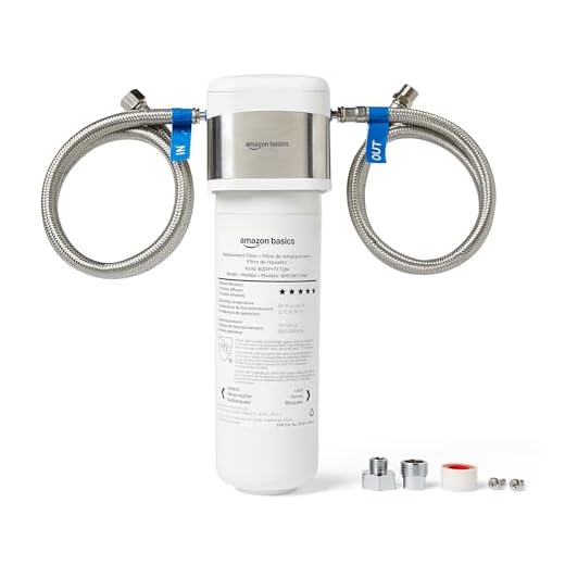 Amazon Basics Under Sink Water Filter System, NSF/ANSI 42 & 372 Certified, Service Life 1 Year, 11,000 Gallons, White